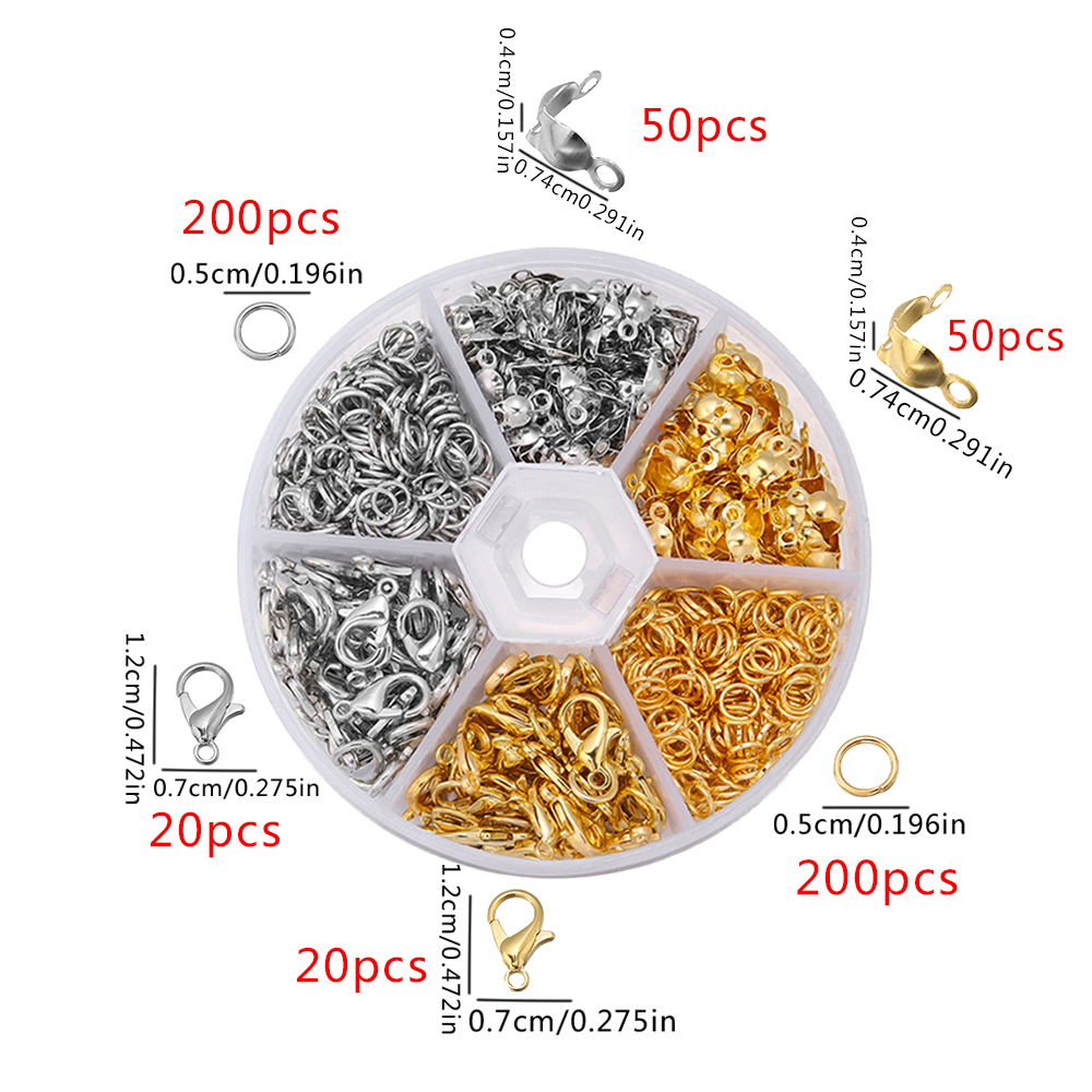Jewelry Making Equipment - 540pcs Stainless Steel Lobster Clasps Bead