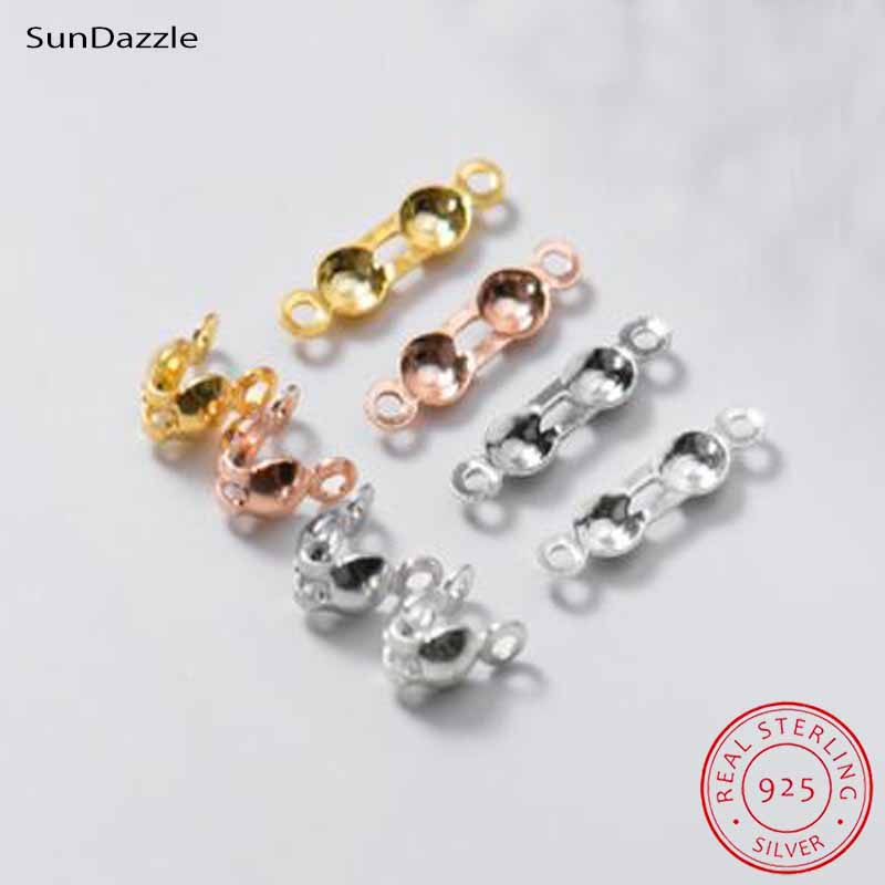 Jewelry Making Diy - 4pcs Genuine Real Pure Solid 925