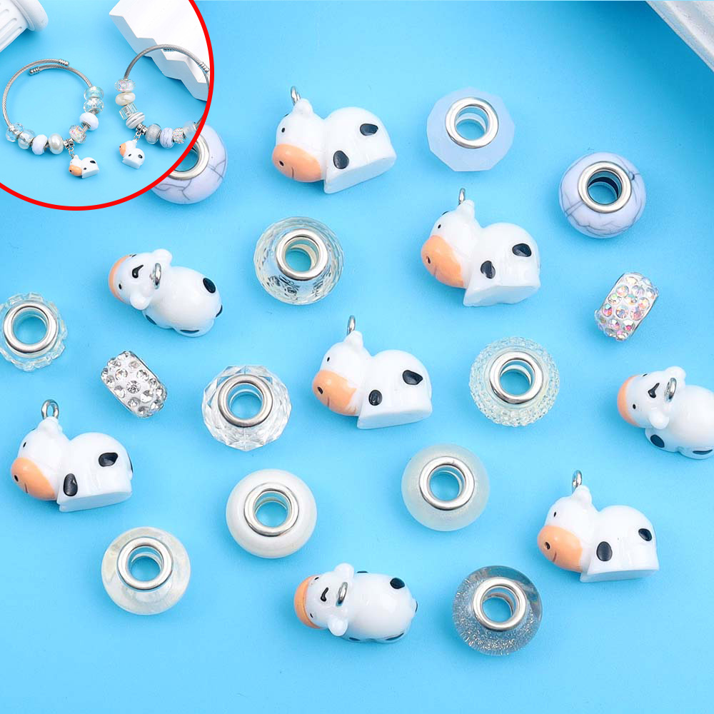 Jewelry Making Birthday Party - 11/28/70pcs Multi-color Resin Large Hole Beads