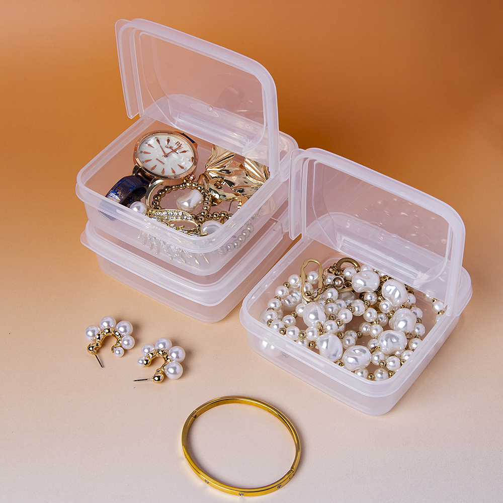 Bead Organizer Tray - 1/2/3PC Transparent plastic flip storage box,