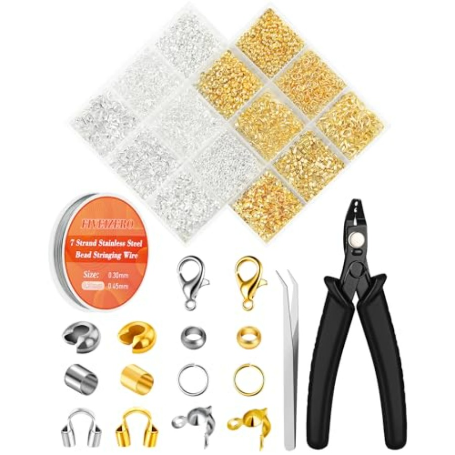 Bead Organizer Tray - 1950 Pcs Jewelry Making Cord End