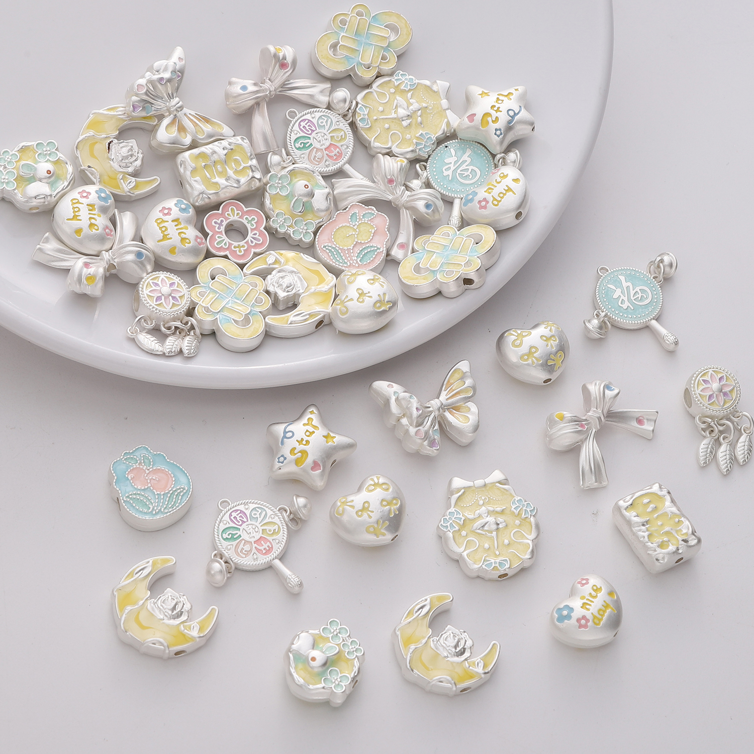 Jewelry Making Birthday Party - Alloy Moon Charms Beads Pendants beading
