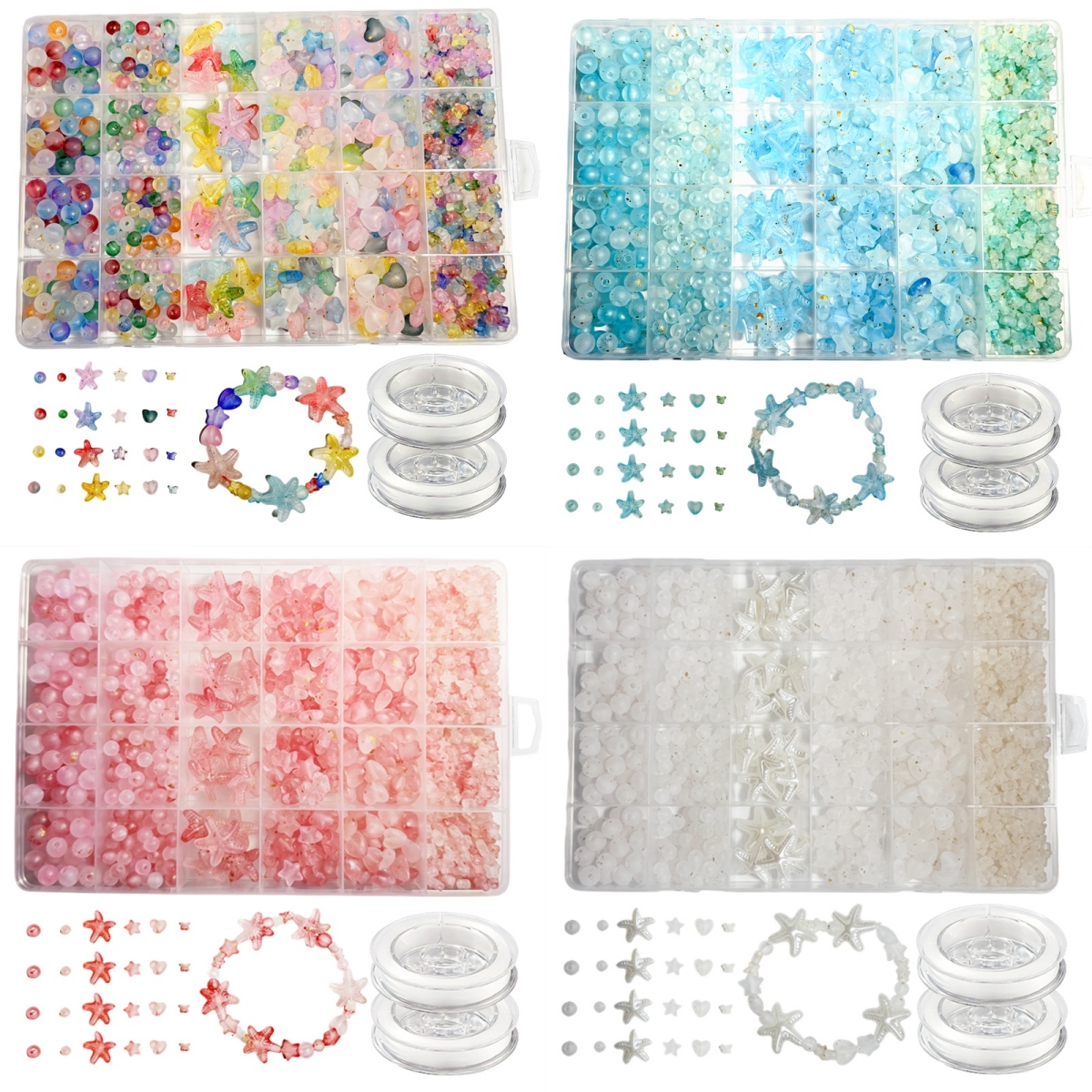 Bead Organizer Tray - 7-19mm825pcs Matte gradient loose gold box,
