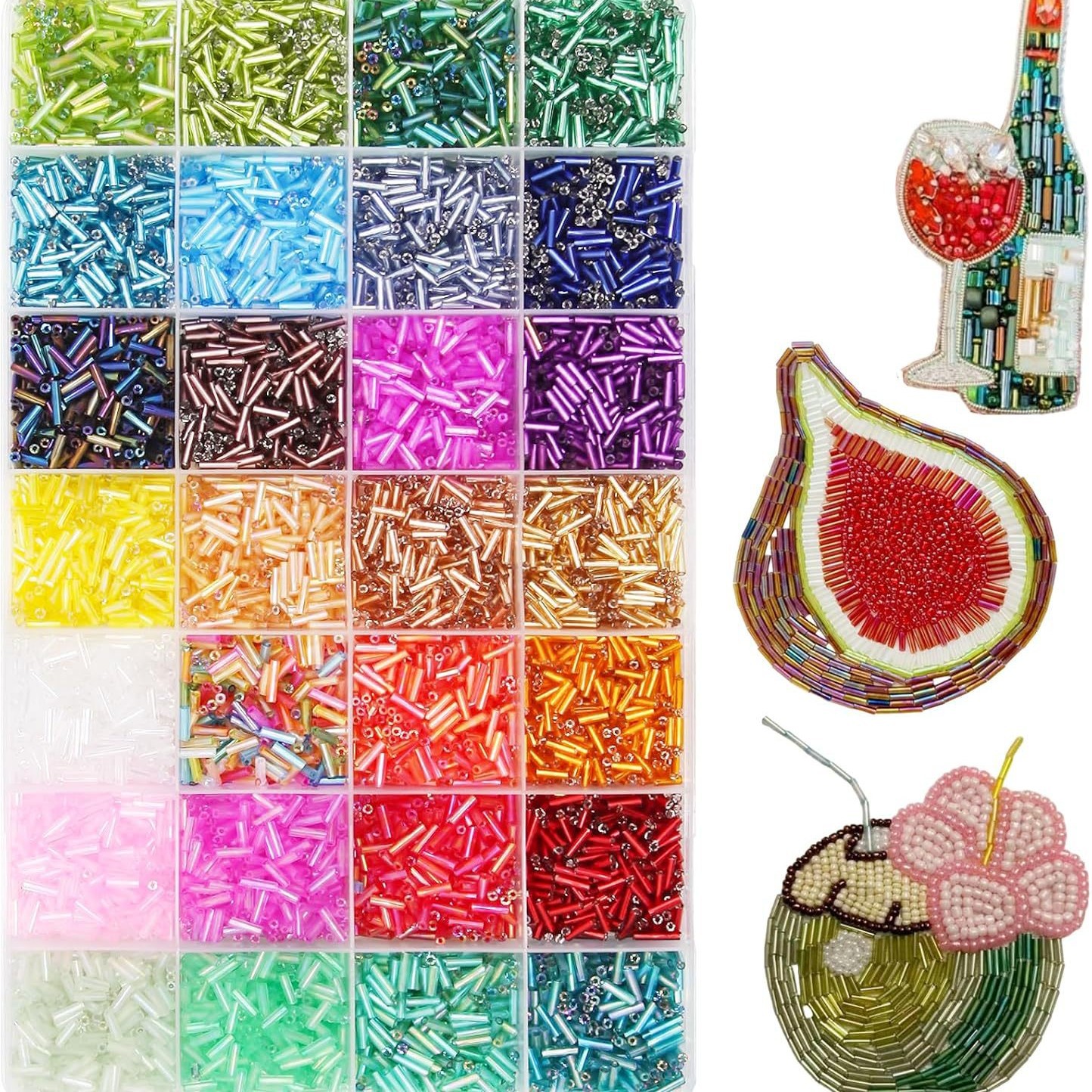 Bead Organizer Tray - About 6720Pcs/Box 7mm 28 Colors of