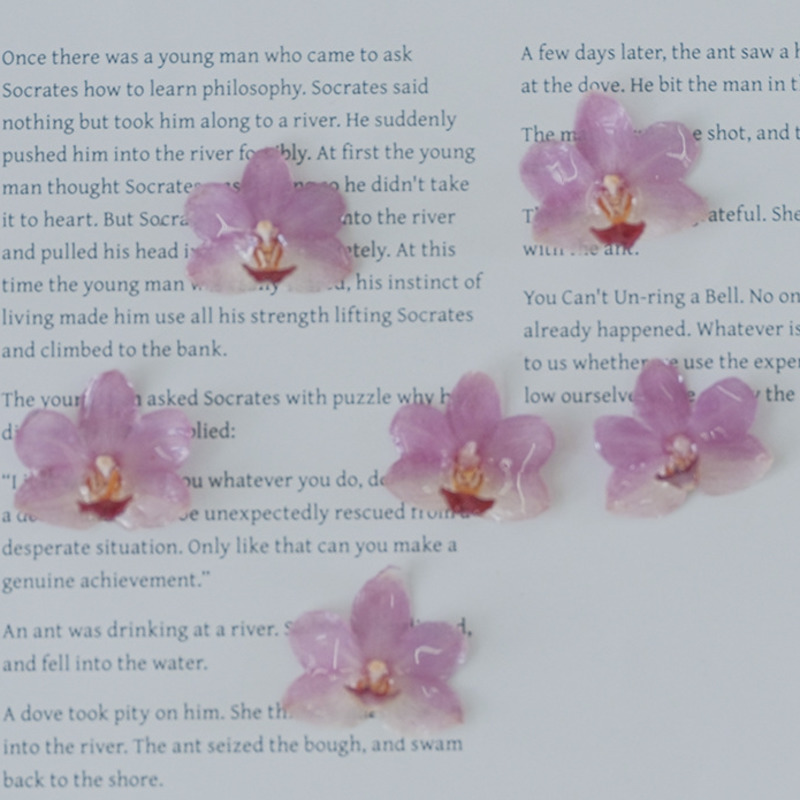 Jewelry Making Birthday Party - DIY Jewelry Natural Pink Resin Orchid