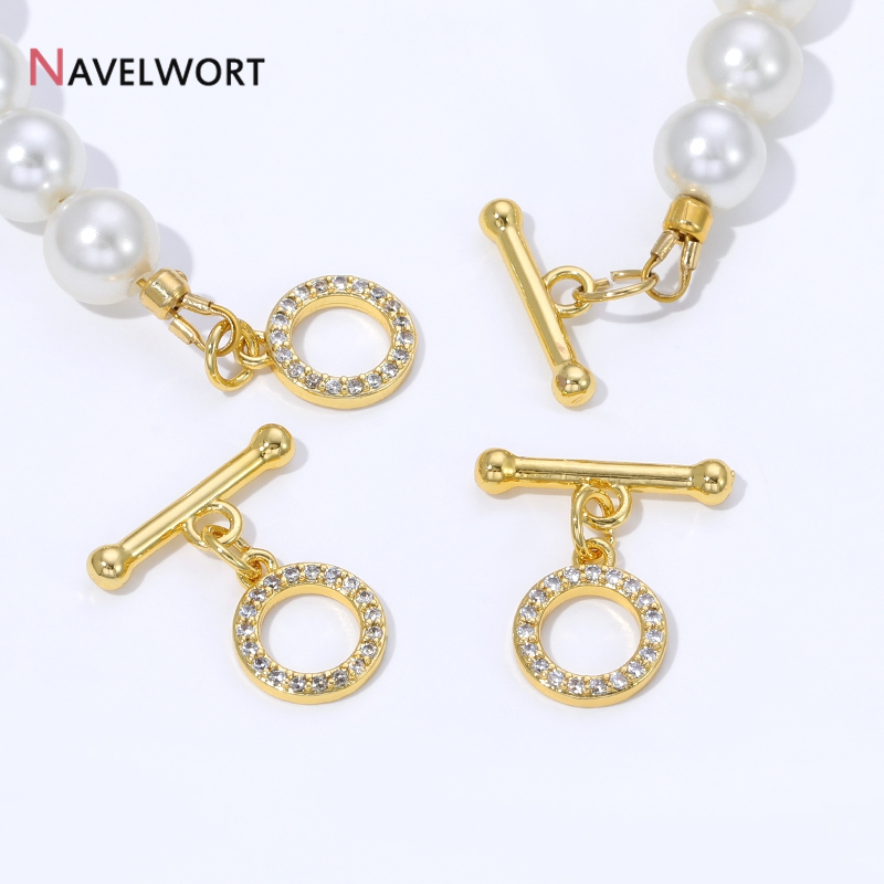 Jewelry Making Brass - 18K Gold Plated Brass Inlaid Zircon