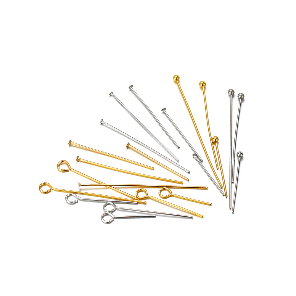 100/50pcs Stainless Steel Eye  - Jewelry Making Head Pins avis et prix