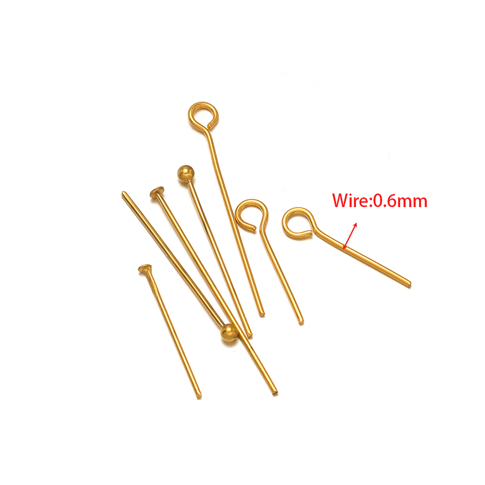 100/50pcs Stainless Steel Eye  - Jewelry Making Head Pins avis et prix