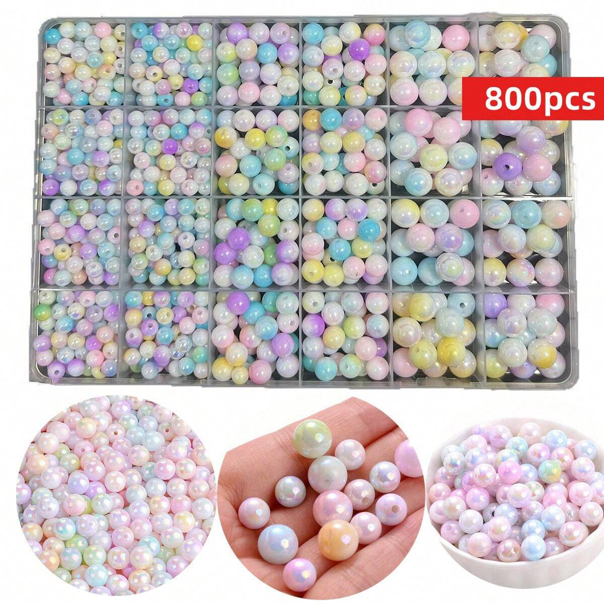 800pcs/24 grid set box 6mm/8mm - Jewelry Making Birthday Party avis et prix