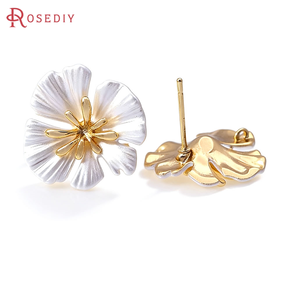 18K Gold Color Brass Flower St - Jewelry Making Brass avis et prix