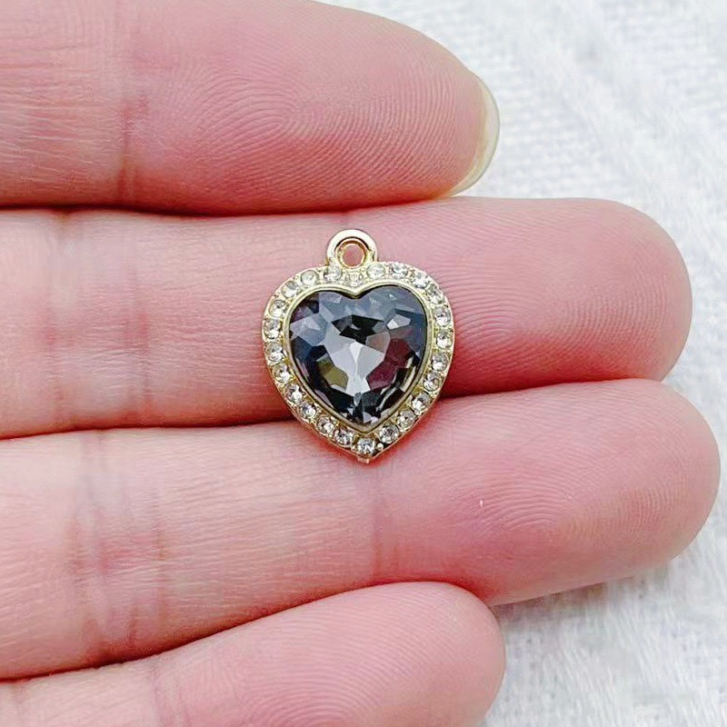 10pcs heart-shaped inlaid colo - Jewelry Making Birthday Party avis et prix