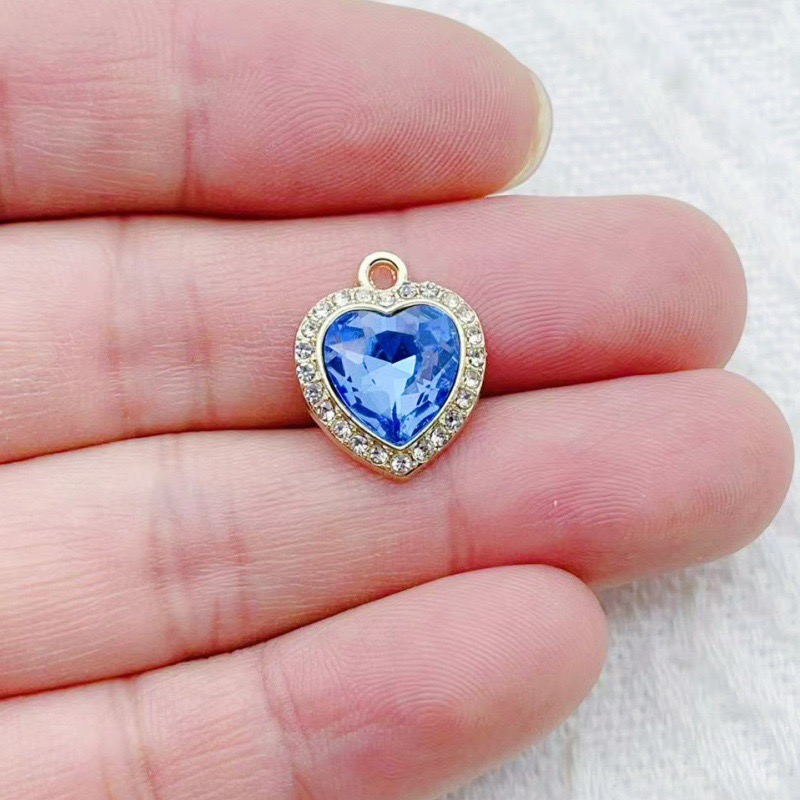 10pcs heart-shaped inlaid colo - Jewelry Making Birthday Party avis et prix