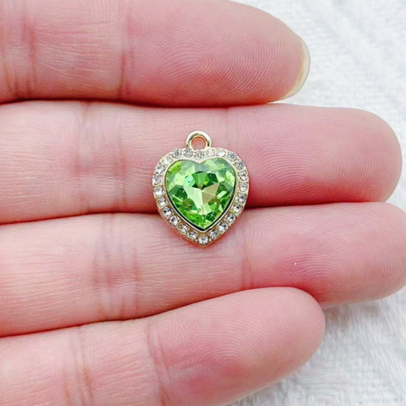 10pcs heart-shaped inlaid colo - Jewelry Making Birthday Party avis et prix