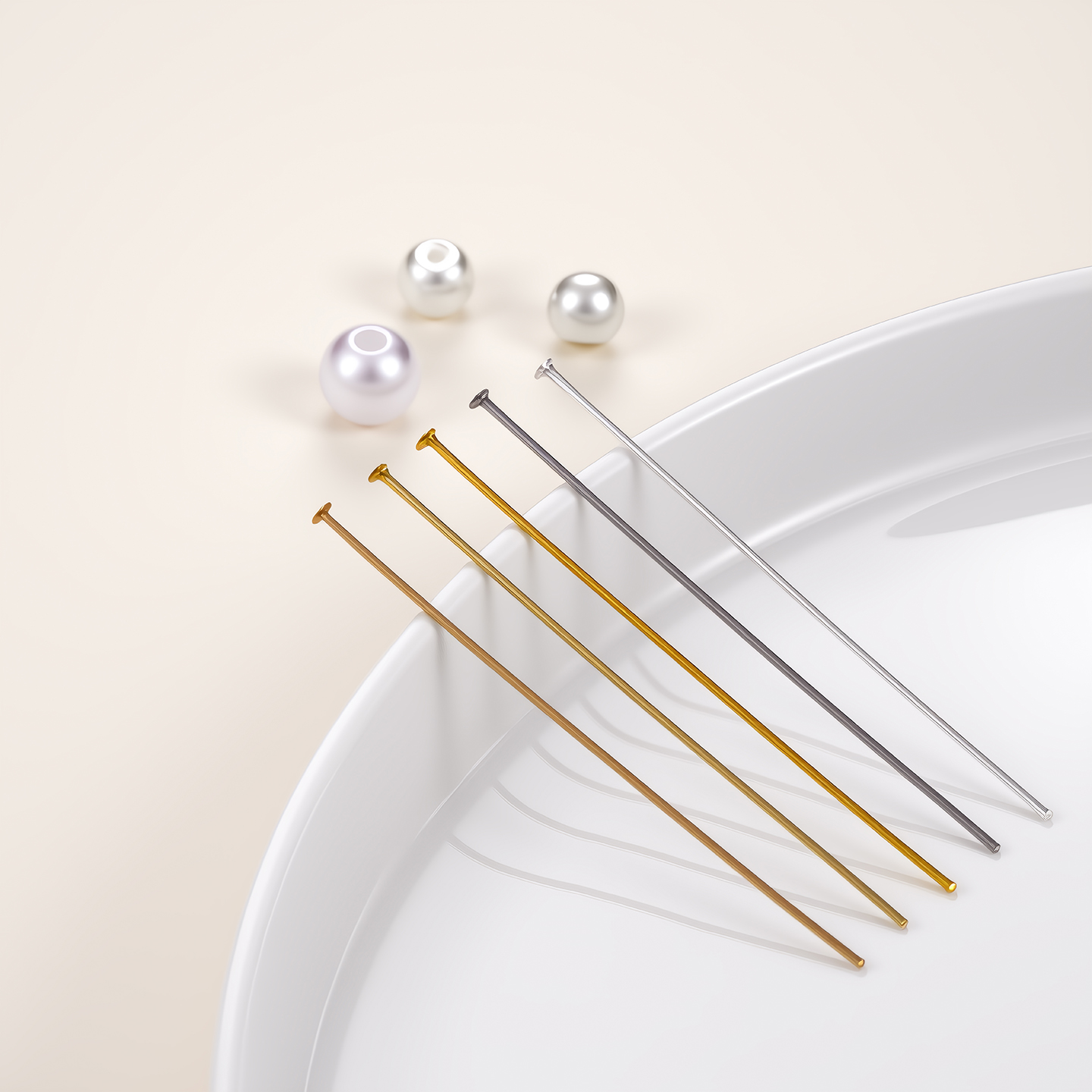 50Pcs 18K Gold Plated Flat Hea - Jewelry Making Head Pins avis et prix