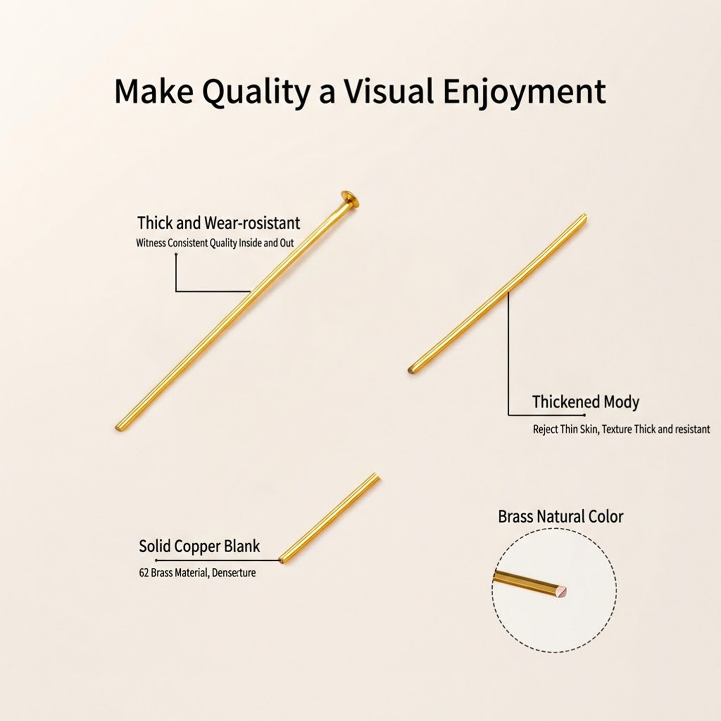 50Pcs 18K Gold Plated Flat Hea - Jewelry Making Head Pins avis et prix