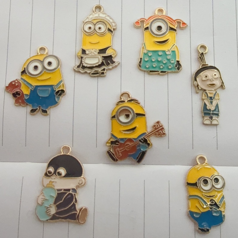 10pcs alloy drip oil cartoon p - Jewelry Making Diy avis et prix