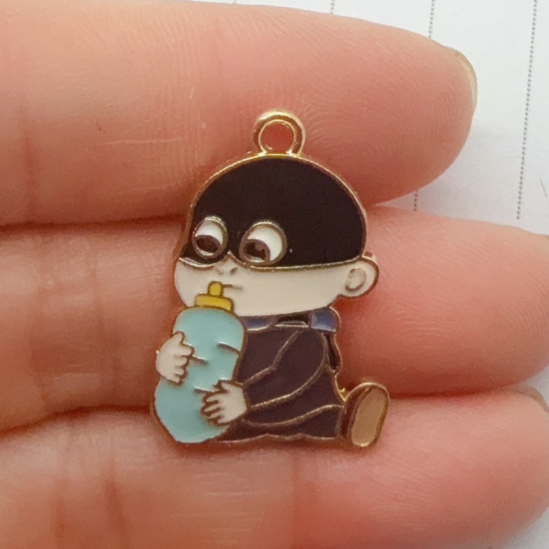 10pcs alloy drip oil cartoon p - Jewelry Making Diy avis et prix