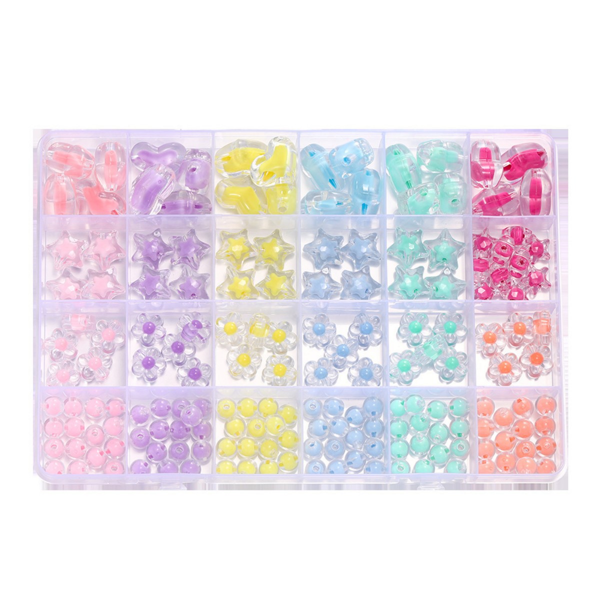 174pcs/Box Heart Acrylic Beads - Jewelry Making Birthday Party avis et prix