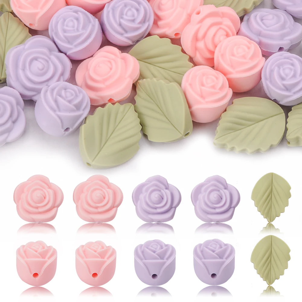 LOFCA 30Pcs Rose Silicone Bead - Jewelry Making 3 Year Old avis et prix