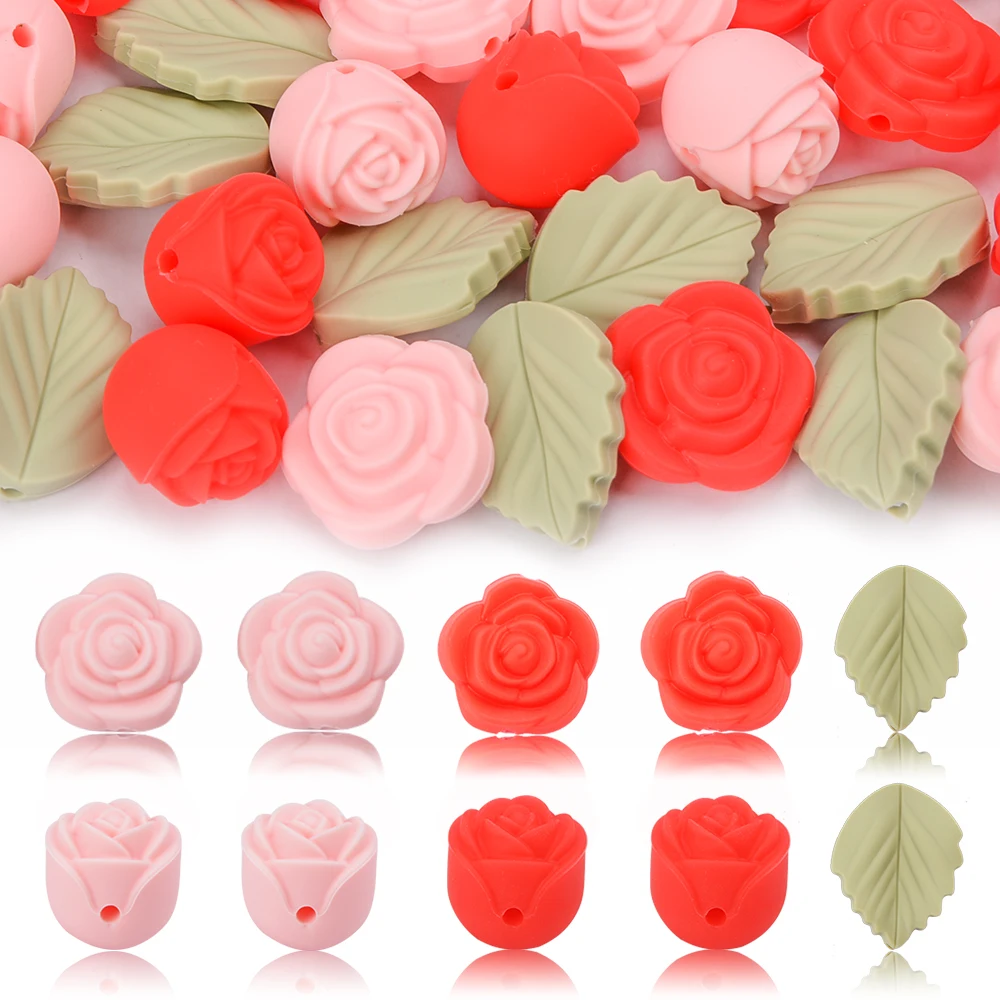LOFCA 30Pcs Rose Silicone Bead - Jewelry Making 3 Year Old avis et prix