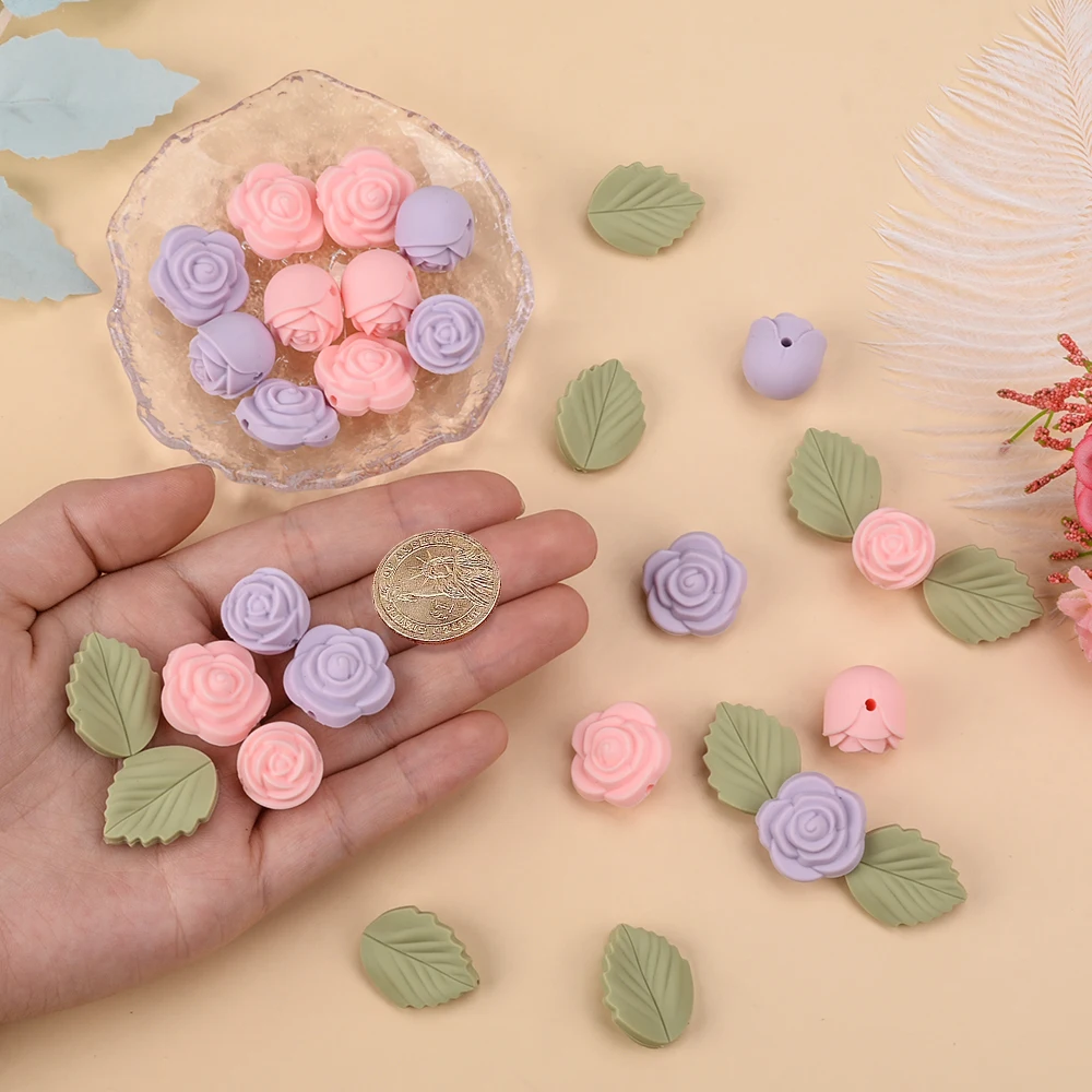 LOFCA 30Pcs Rose Silicone Bead - Jewelry Making 3 Year Old avis et prix
