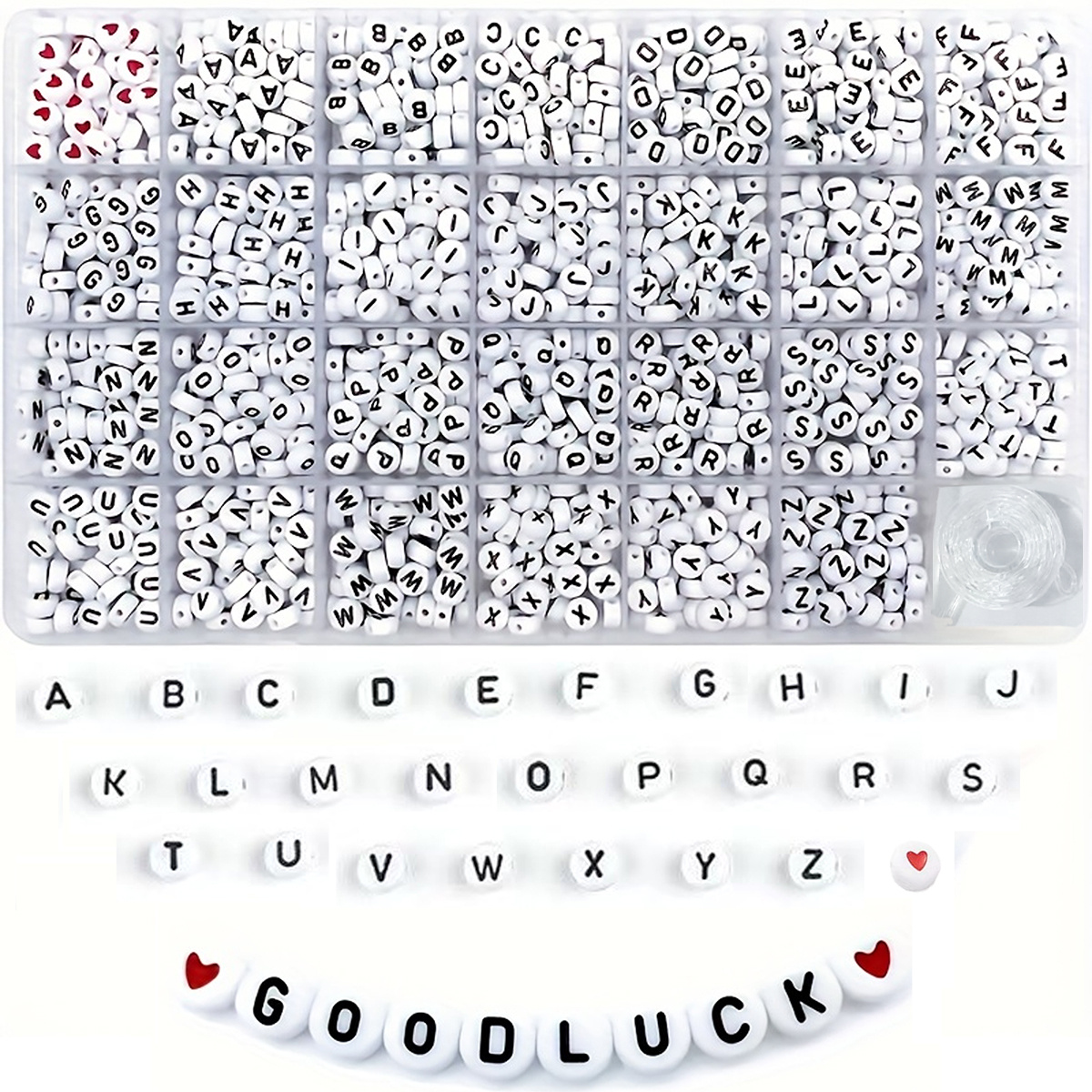 1300 4x7 round acrylic letter  - Jewelry Making Yarn avis et prix