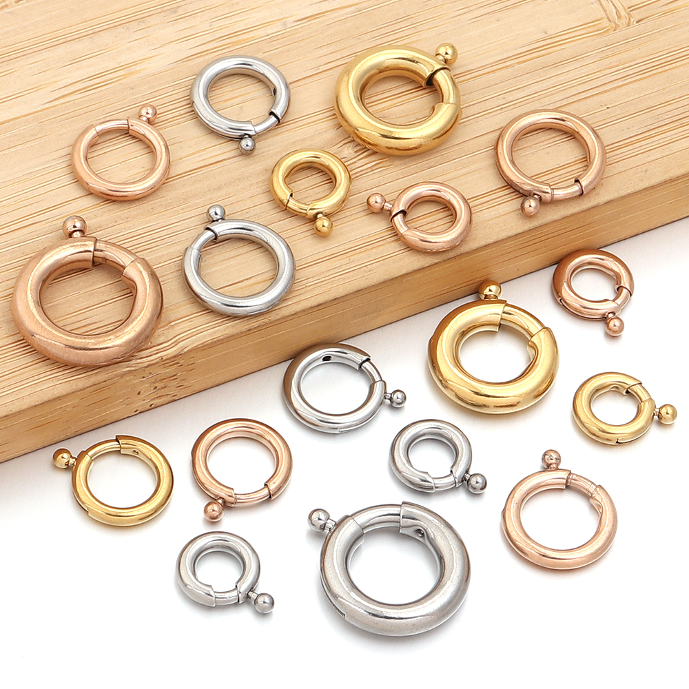 2pcs Stainless Steel Spring Cl - Jewelry Making A Ring avis et prix