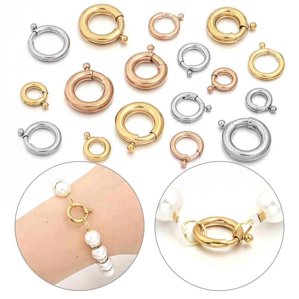 2pcs Stainless Steel Spring Cl - Jewelry Making A Ring avis et prix