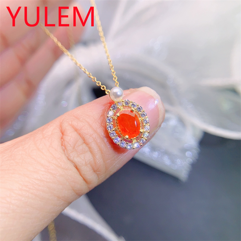 Elegant Natural Orange Opal Pe - Jewelry Making Birthday Party avis et prix