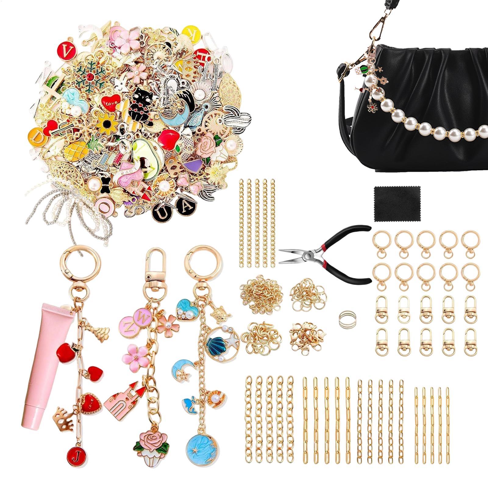 325 Pieces Bag Charm Keychain  - Jewelry Making Party For Adults avis et prix