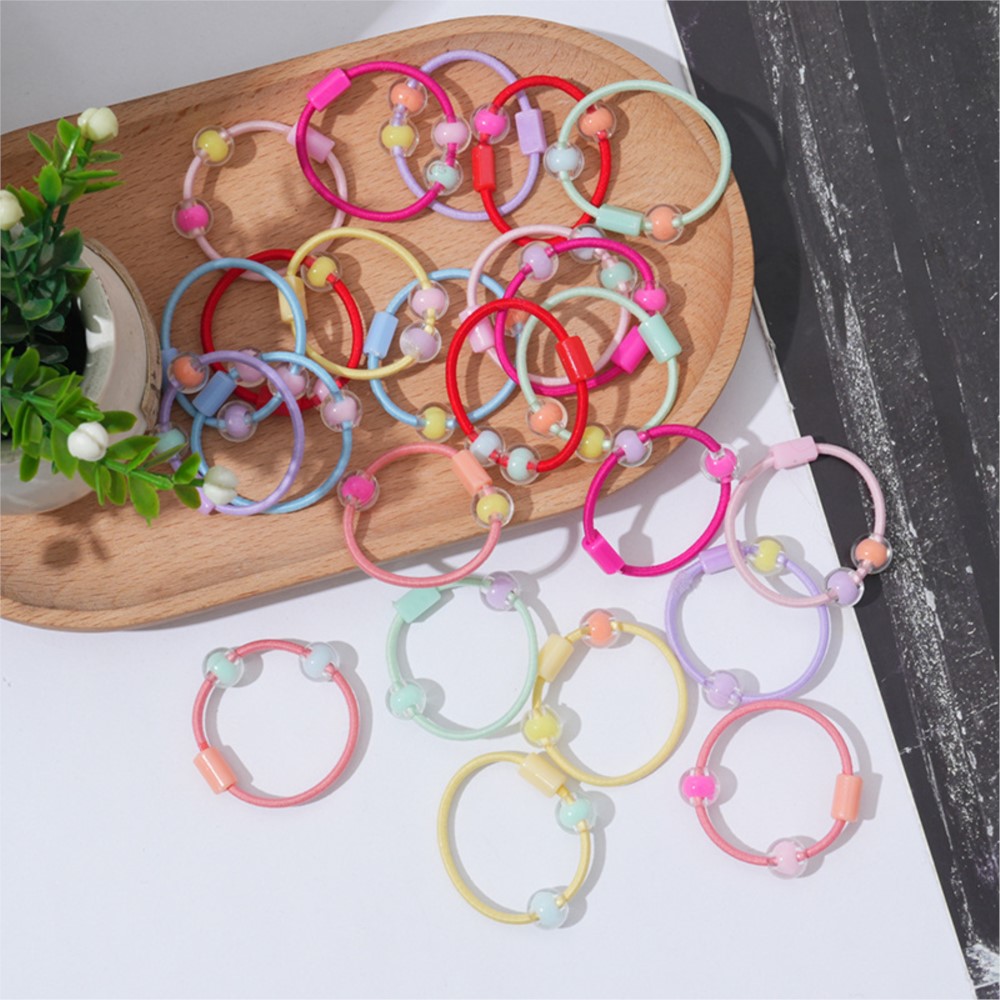 50pcs Cute Elastic Hair Ties P - Jewelry Making For Kids avis et prix