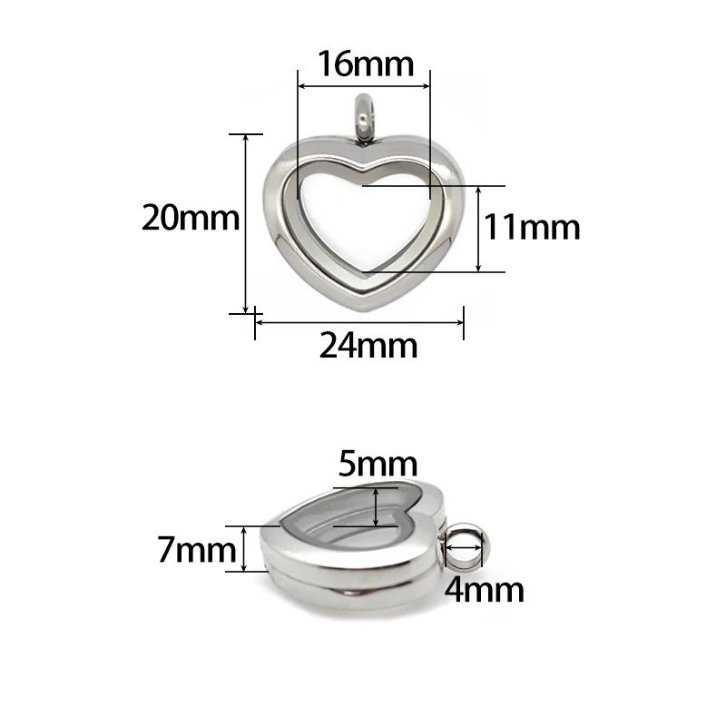 24mm 30mm heart Floating Locke - Jewelry Making Birthday Party avis et prix