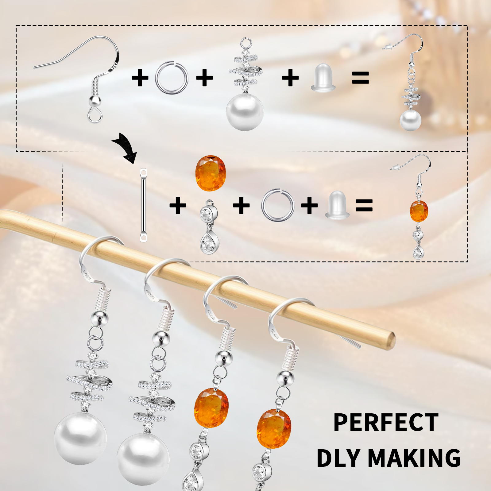 925 Silver/Gold Plated Earring - Jewelry Making A Ring avis et prix