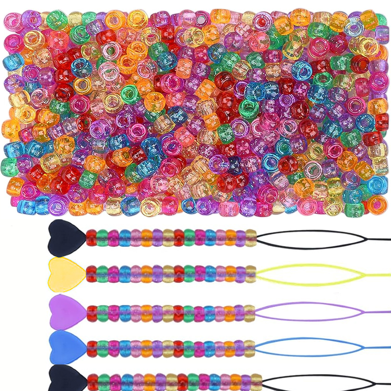 500PCS 9 × 6mm glitter small h - Jewelry Making Equipment avis et prix