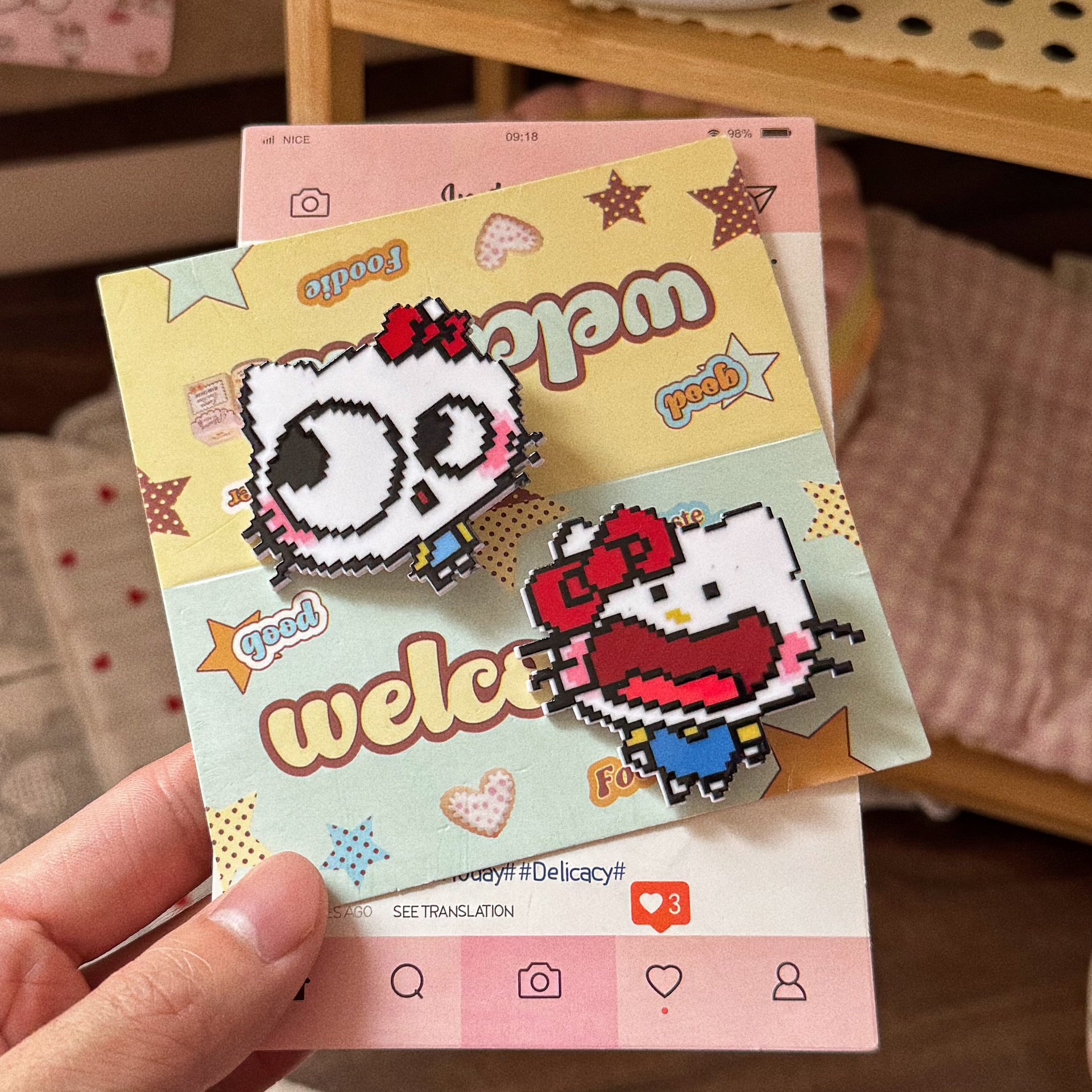 2Pcs Hello Kitty Pixel Hair Cl - Jewelry Making For Kids avis et prix