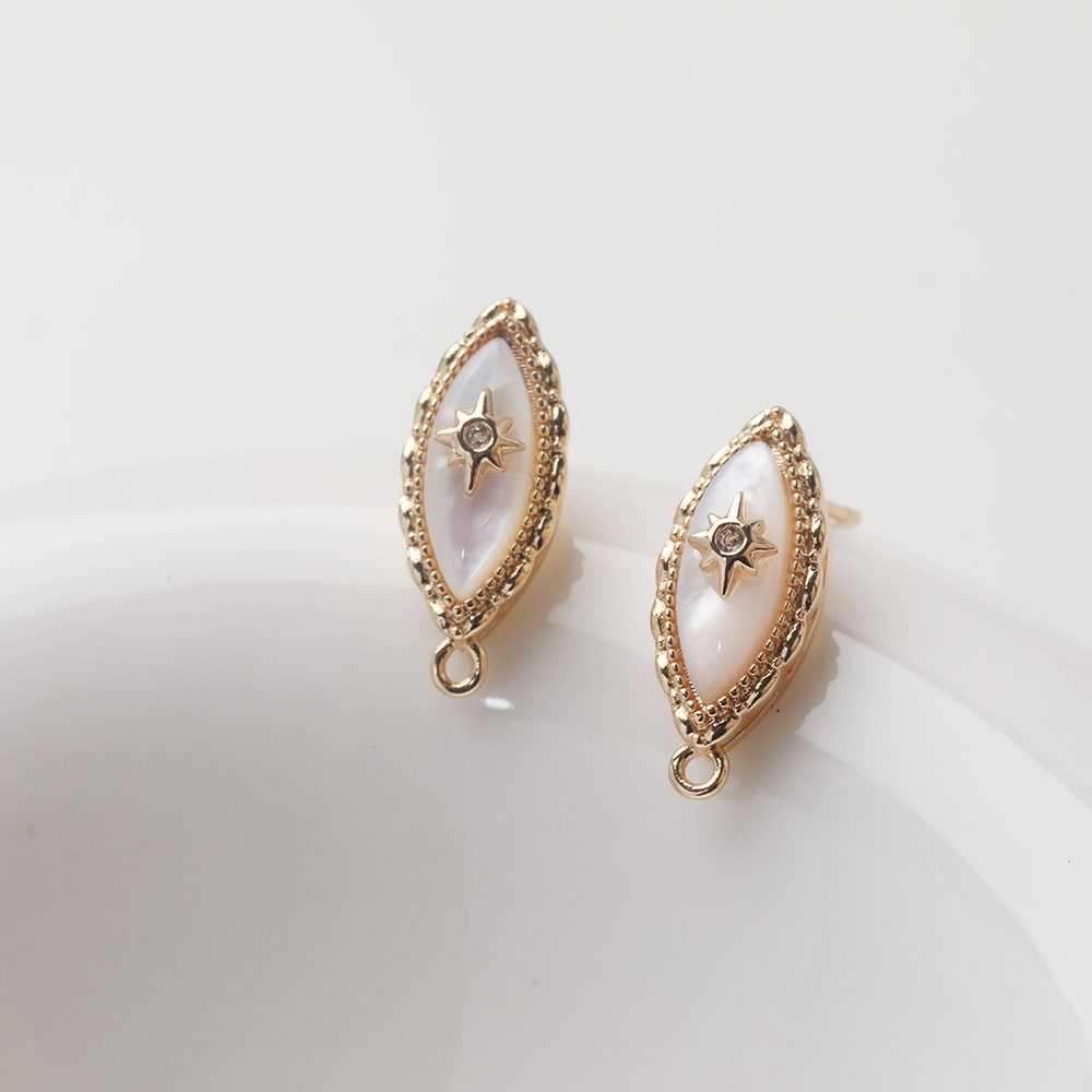 2PCS Dainty Natural Shells Ear - Jewelry Making Head Pins avis et prix