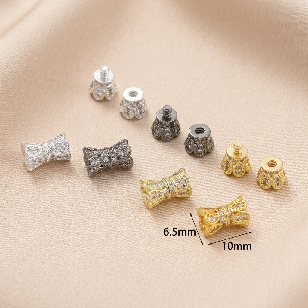 2pcs 18K Gold Plated Cubic Zir - Jewelry Making Diy avis et prix