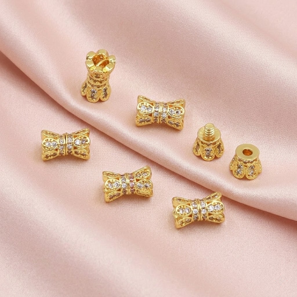 2pcs 18K Gold Plated Cubic Zir - Jewelry Making Diy avis et prix