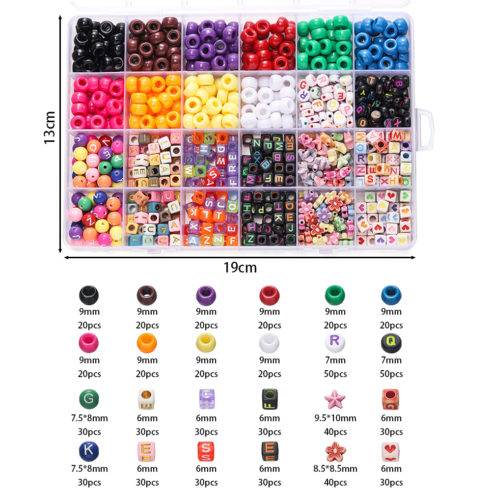 680pcs/Box Colorful Acrylic Po - Bead Organizer Tray avis et prix
