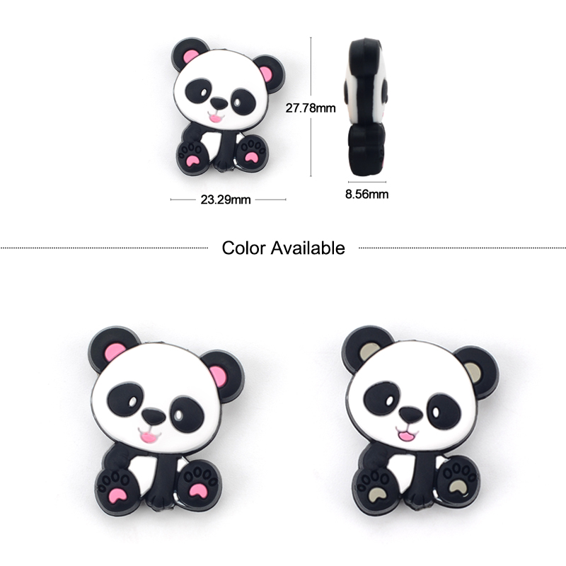 Panda Silicone Beads 5pcs/lot  - Jewelry Making 3 Year Old avis et prix