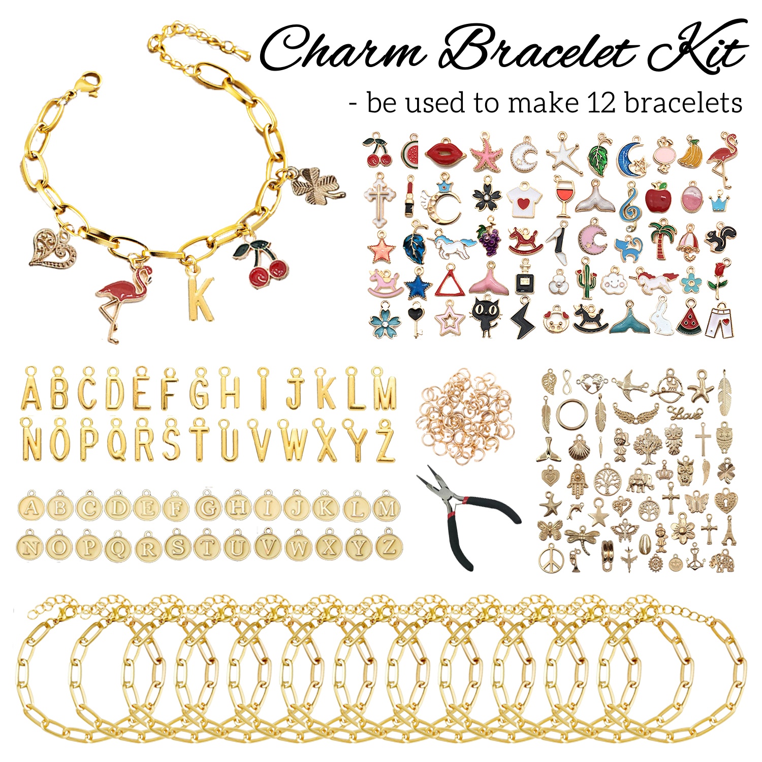 417Pcs Charm Bracelet Making K - Jewelry Making Party For Adults avis et prix