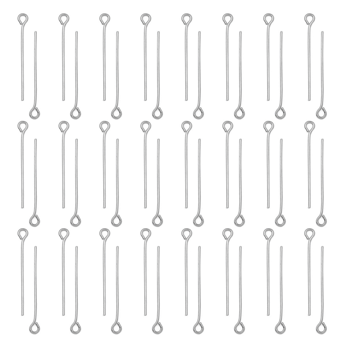 100Pcs/Lot Stainless Steel Eye - Jewelry Making Head Pins avis et prix
