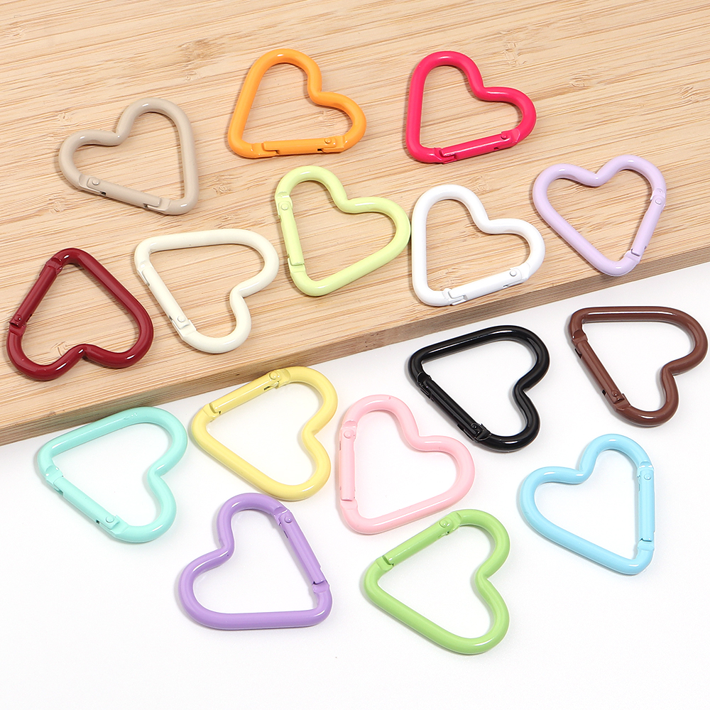 5pcs Colorful Heart-shaped Alu - Jewelry Making A Ring avis et prix