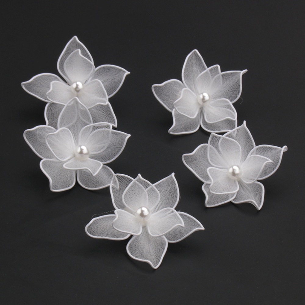 Elegant White Silk Flower Hair - Jewelry Making For Kids avis et prix