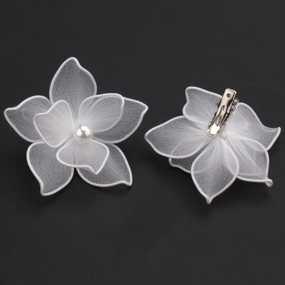Elegant White Silk Flower Hair - Jewelry Making For Kids avis et prix