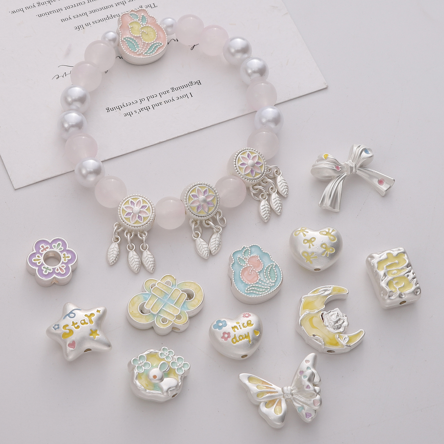 Alloy Moon Charms Beads Pendan - Jewelry Making Birthday Party avis et prix