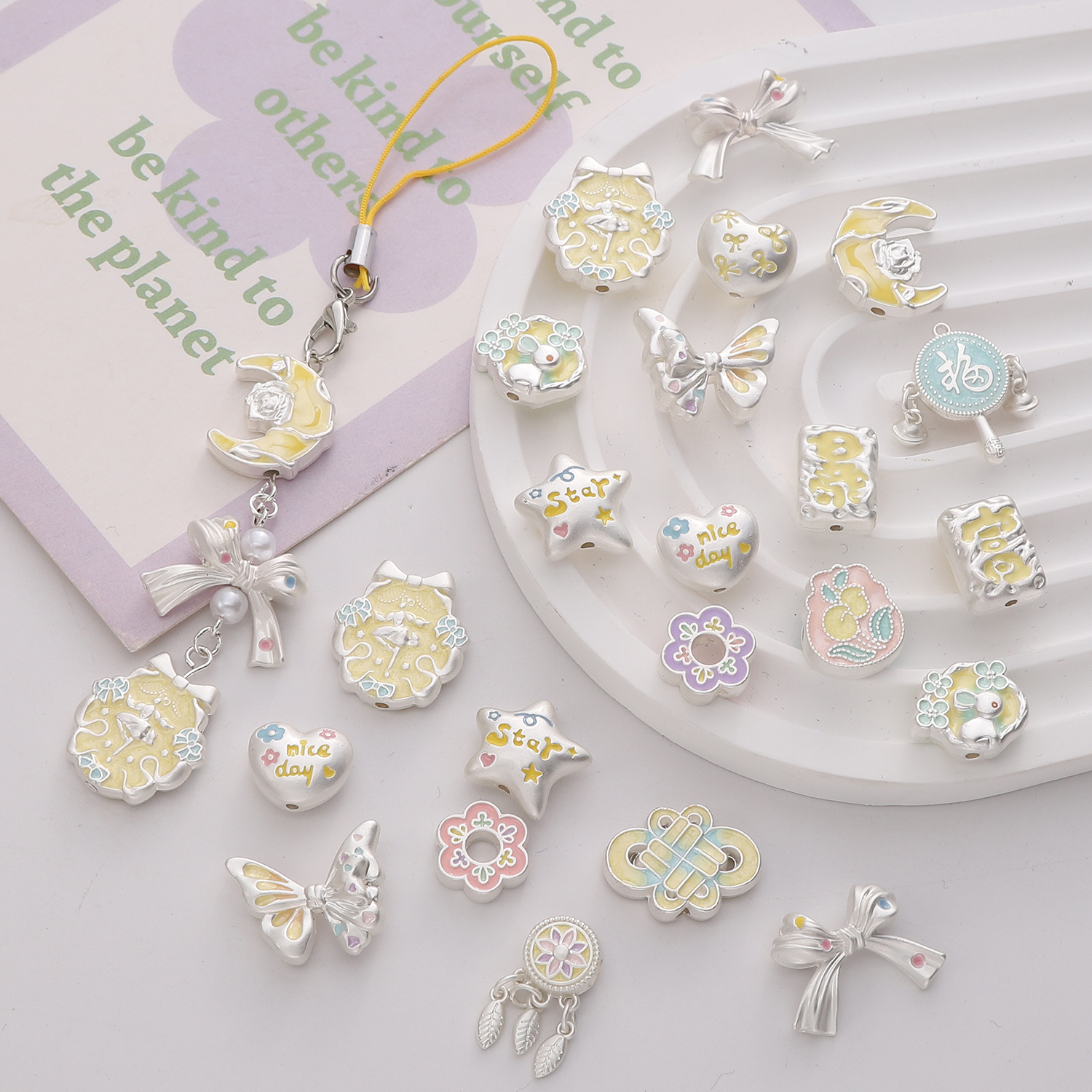 Alloy Moon Charms Beads Pendan - Jewelry Making Birthday Party avis et prix