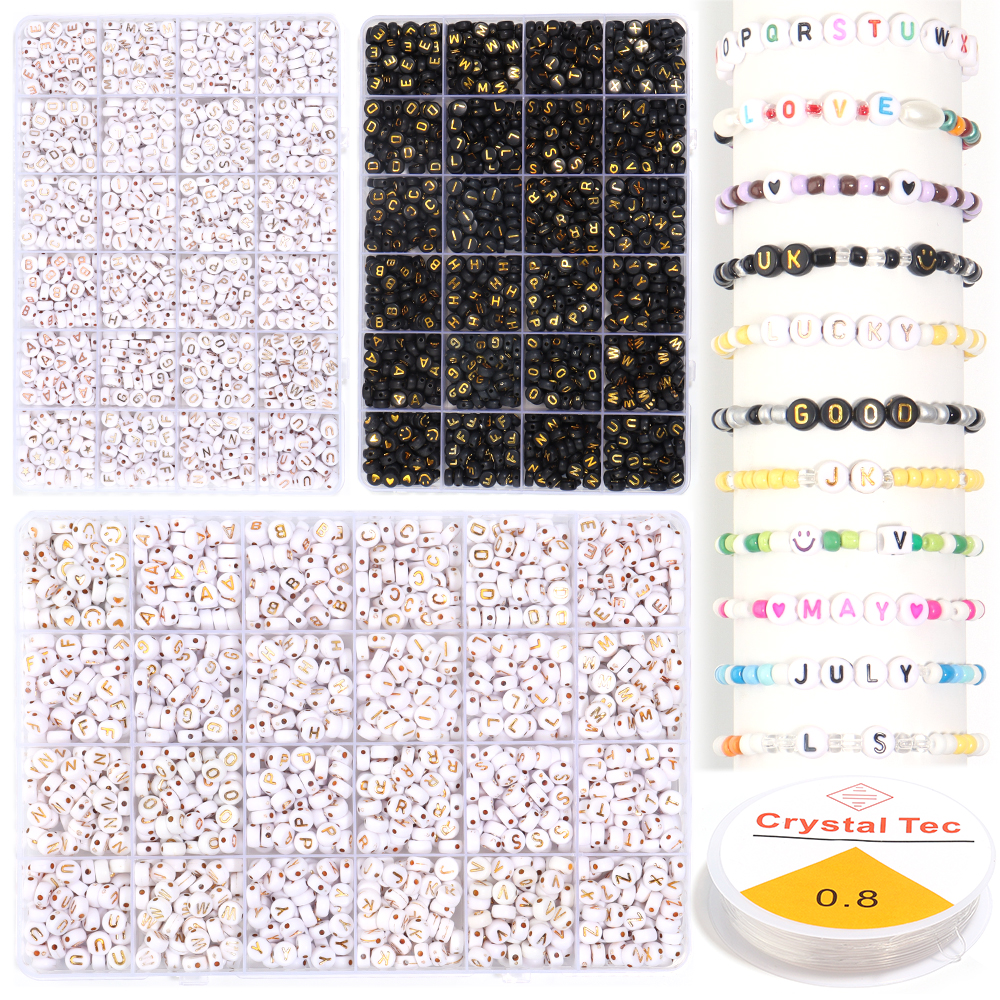 1200pcs/box Acrylic Letter Bea - Bead Organizer Tray avis et prix