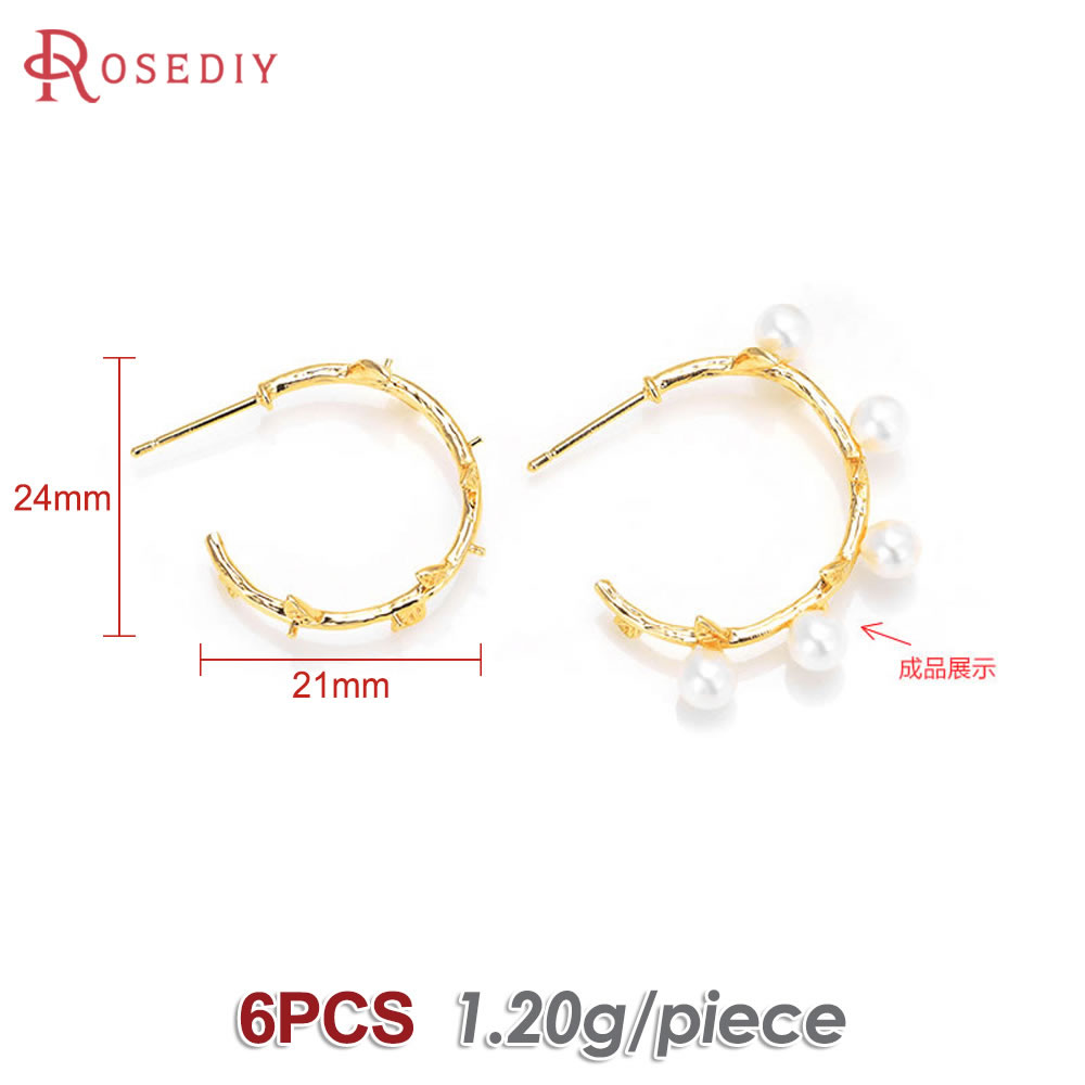 6PCS 18K Gold Color Brass with - Jewelry Making Essentials avis et prix
