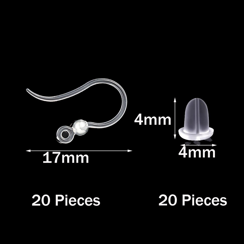 40pcs Clear Plastic Earring Ho - Jewelry Making Essentials avis et prix